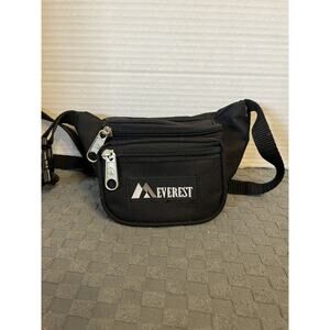 Everest Original Top Sports Black Fanny Pack Waist Bag Outdoor Retro Festival